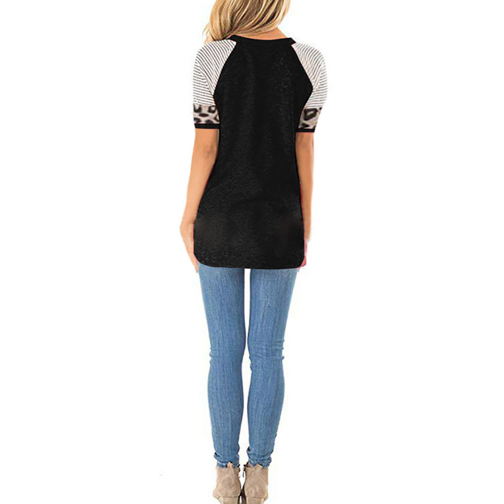 karen's shop Women's T-shirt round neck short sleeve multi-color top summer fashion hot