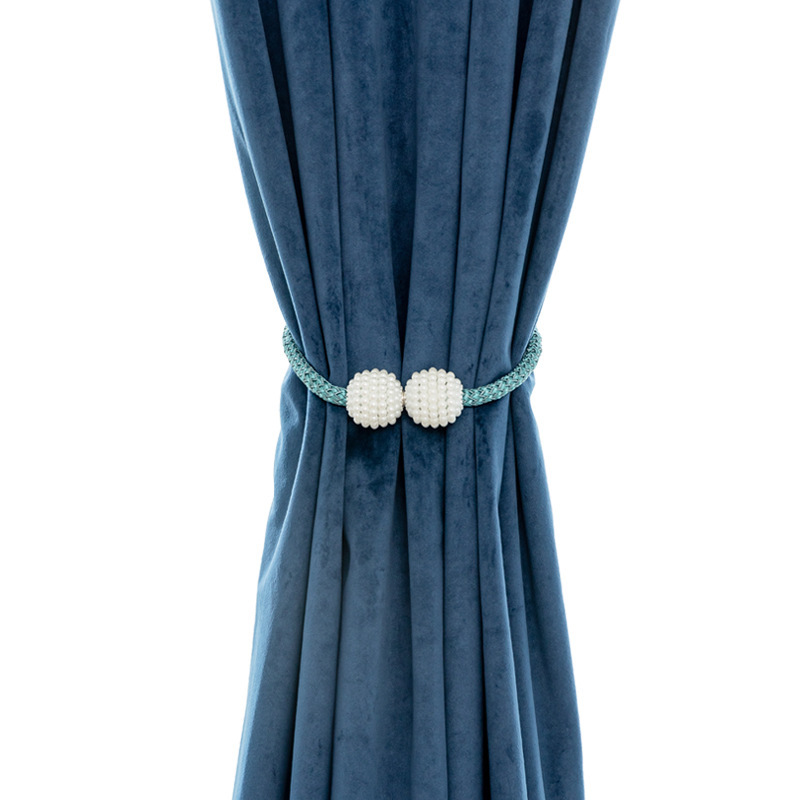 【New arrival】1 Pair Curtain Clip Tether Buckle Tether Curtain Accessories Home Decoration Pearl Magnetic Buckle