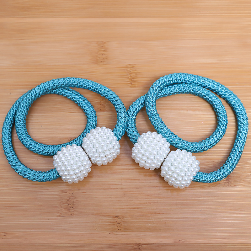 【New arrival】1 Pair Curtain Clip Tether Buckle Tether Curtain Accessories Home Decoration Pearl Magnetic Buckle