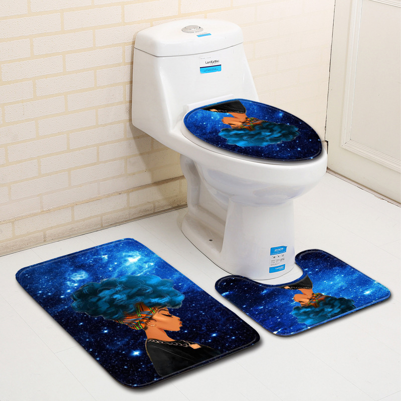 3 Pieces / Set Anti-slip Absorbent Floor Carpet Bathroom Anti-slip Mat Toilet Mat Home Decoration