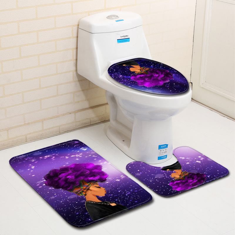 3 Pieces / Set Anti-slip Absorbent Floor Carpet Bathroom Anti-slip Mat Toilet Mat Home Decoration