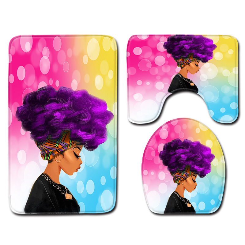 3 Pieces / Set Anti-slip Absorbent Floor Carpet Bathroom Anti-slip Mat Toilet Mat Home Decoration