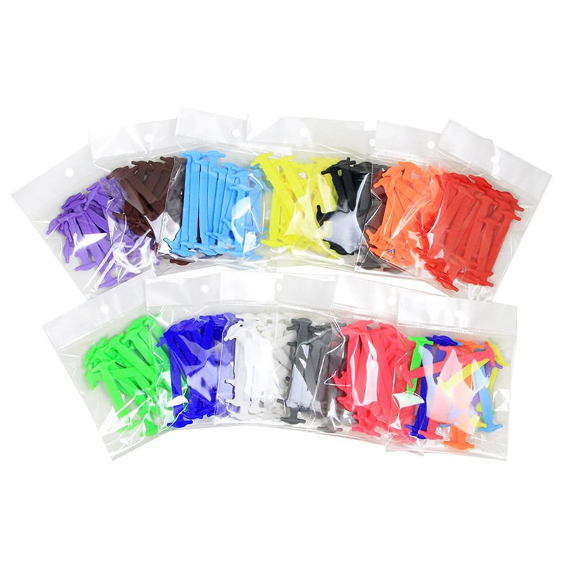 Karen's shop Tie-free sports and leisure colored silicone shoelaces