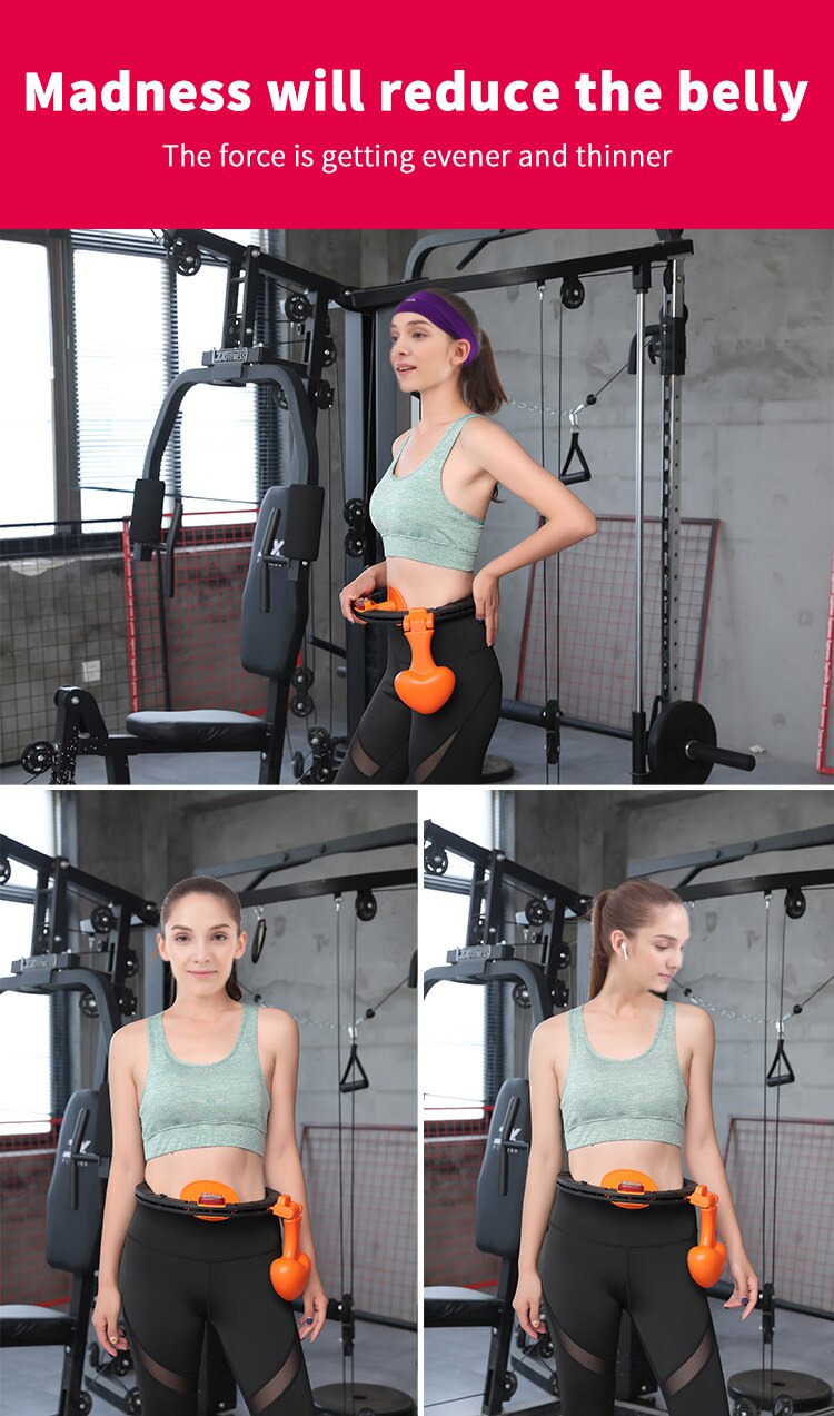 Sports Hoops Yoga Home Fitness Exerciser Hula Circle Not Drop Adjustable Waist Training Ring Belly