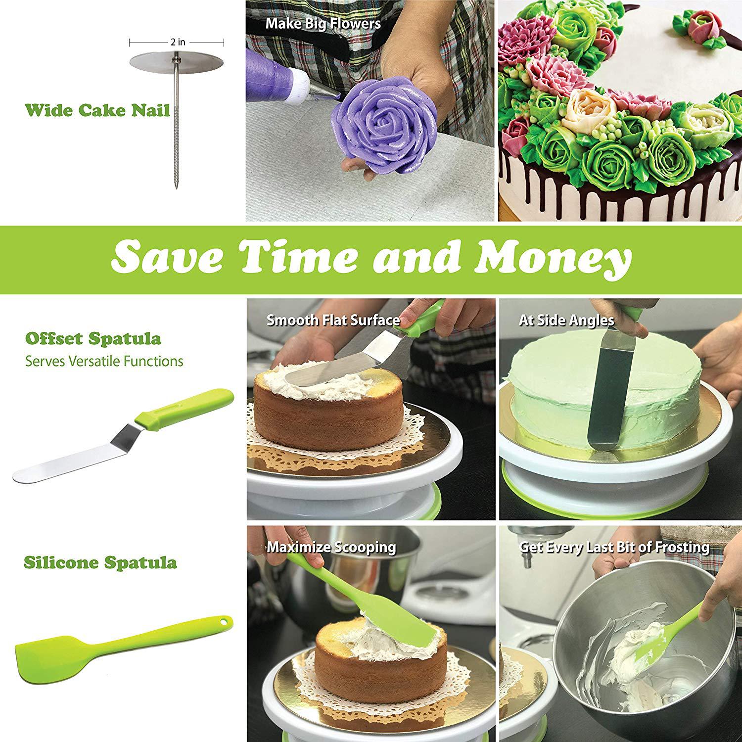 【 Mother's Day】 46 Piece Cake Decorating Table Set Baking Tools  kitchen tools DIY Homemade Cake