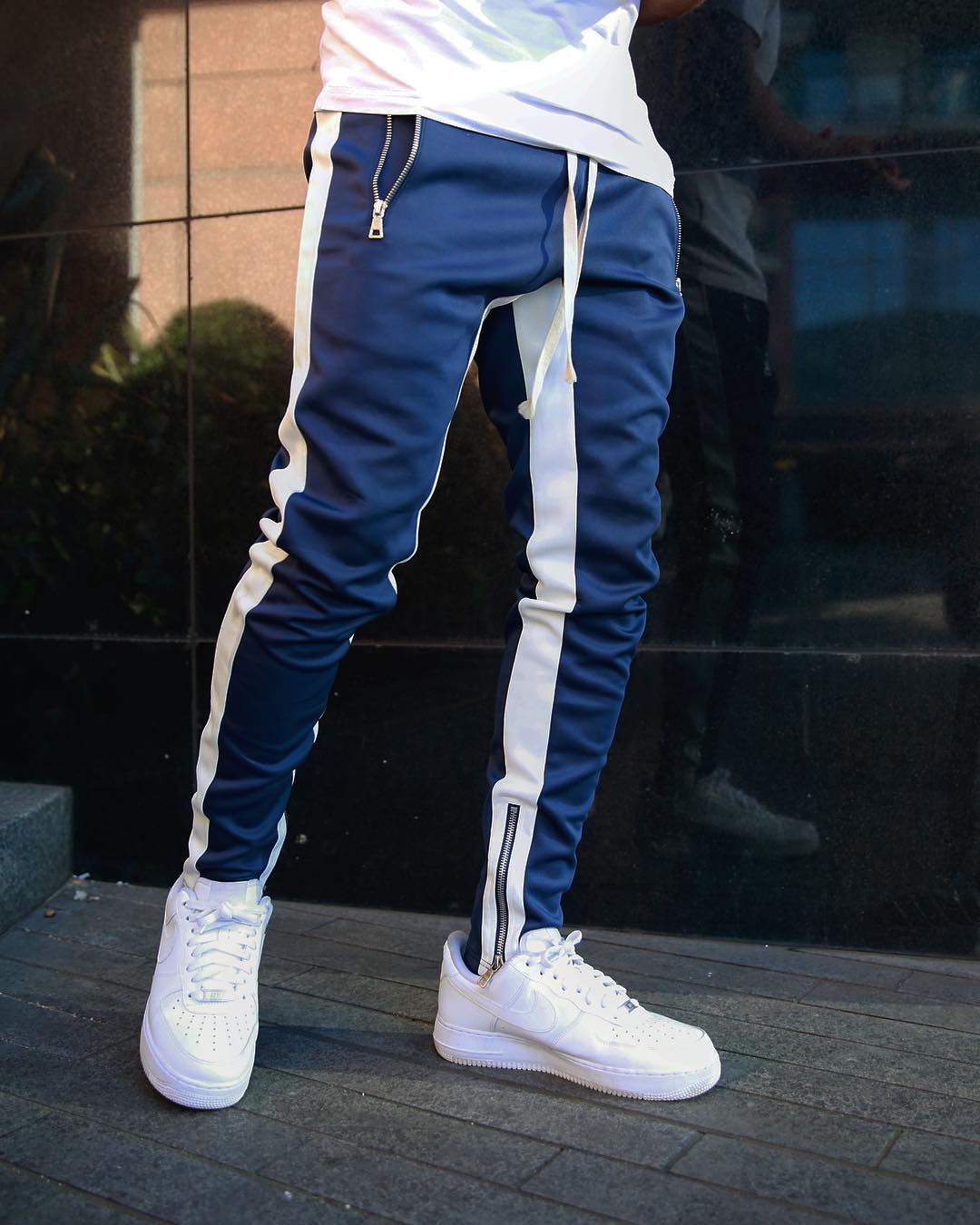 Mens Joggers Casual Pants Fitness Men Sportswear Tracksuit Bottoms Skinny Sweatpants Trousers