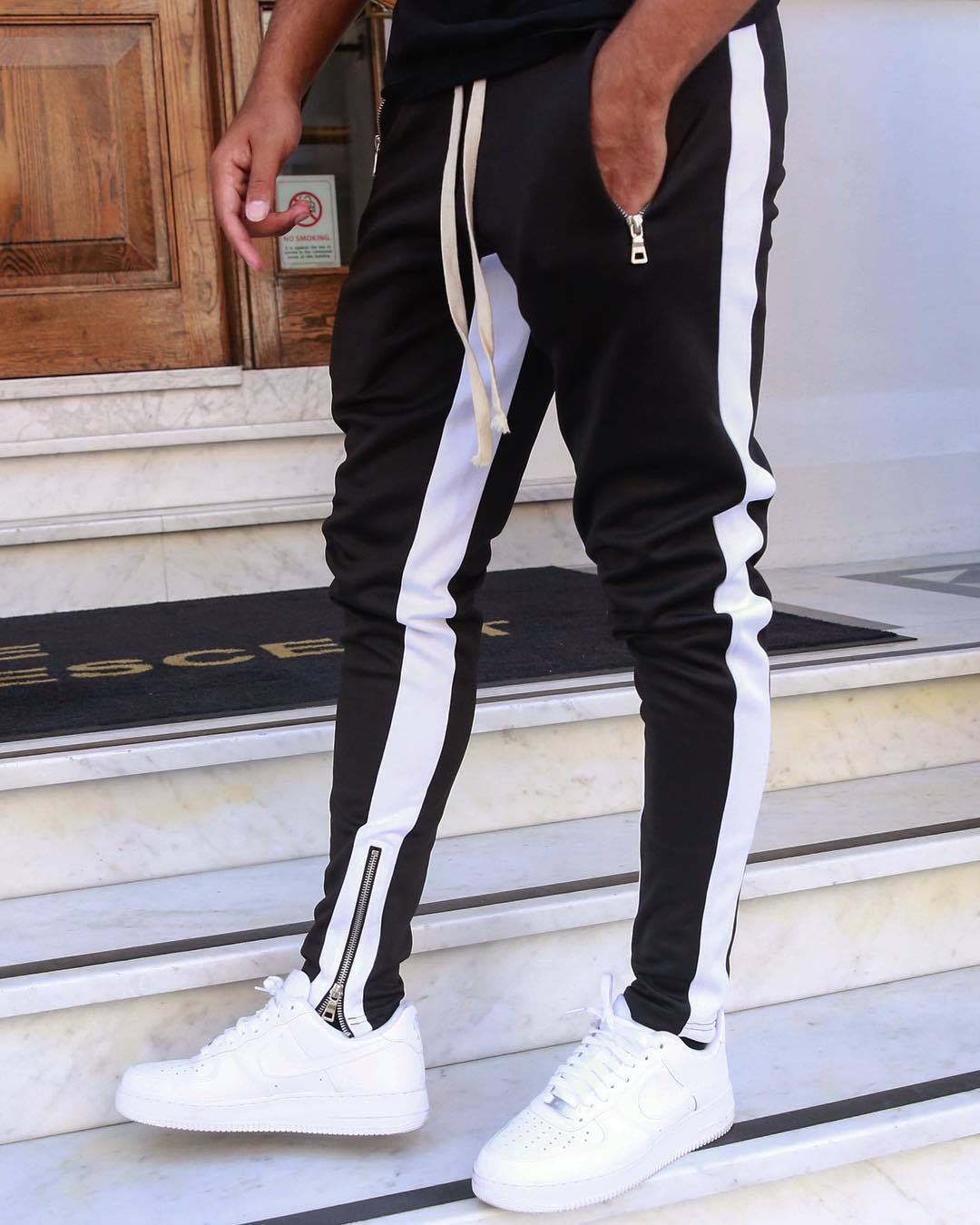 Mens Joggers Casual Pants Fitness Men Sportswear Tracksuit Bottoms Skinny Sweatpants Trousers