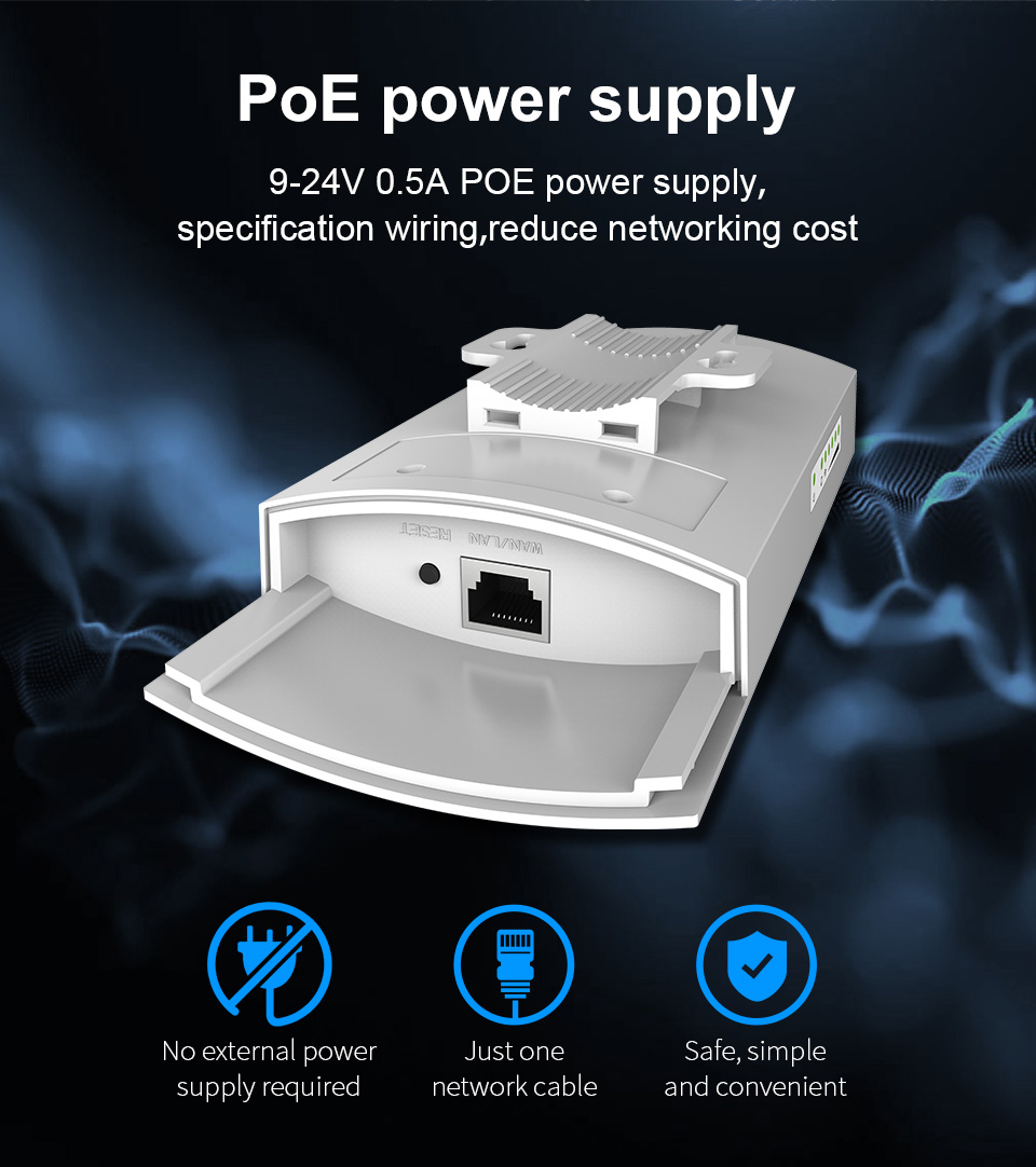 1KM WIFI Range Wireless Outdoor CPE Router WIFI Extender 2.4G 300Mbps WiFi Bridge CF-E130N