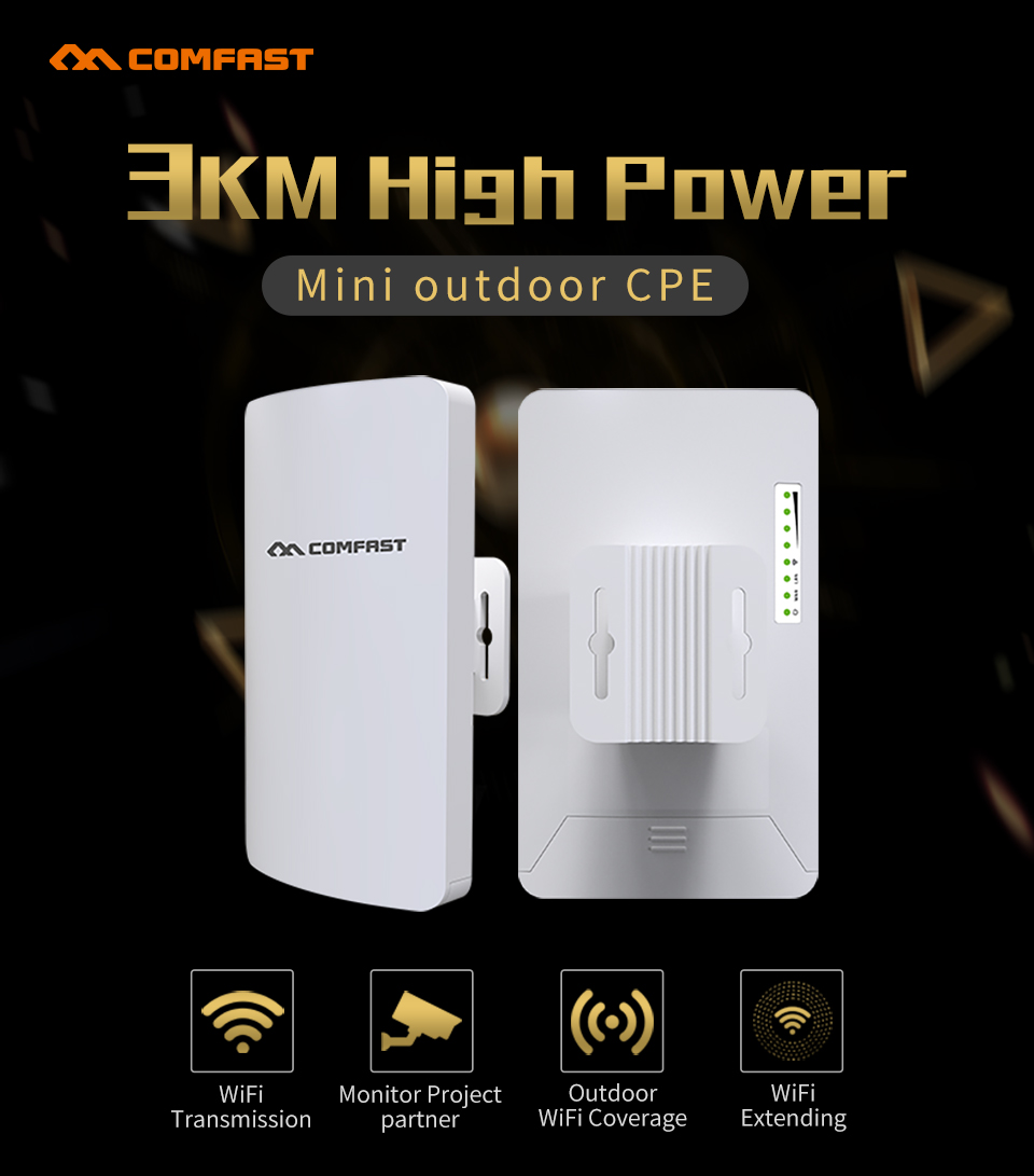 Comfast 300Mbps 2.4G Wireless Outdoor Wifi Long range cpe 11dbi  Wi fi Repeater RouterCF-E110N