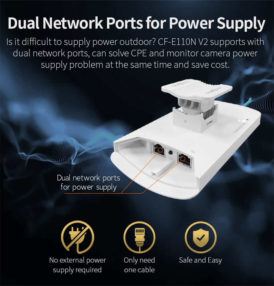 Comfast 300Mbps 2.4G Wireless Outdoor Wifi Long range cpe 11dbi  Wi fi Repeater RouterCF-E110N