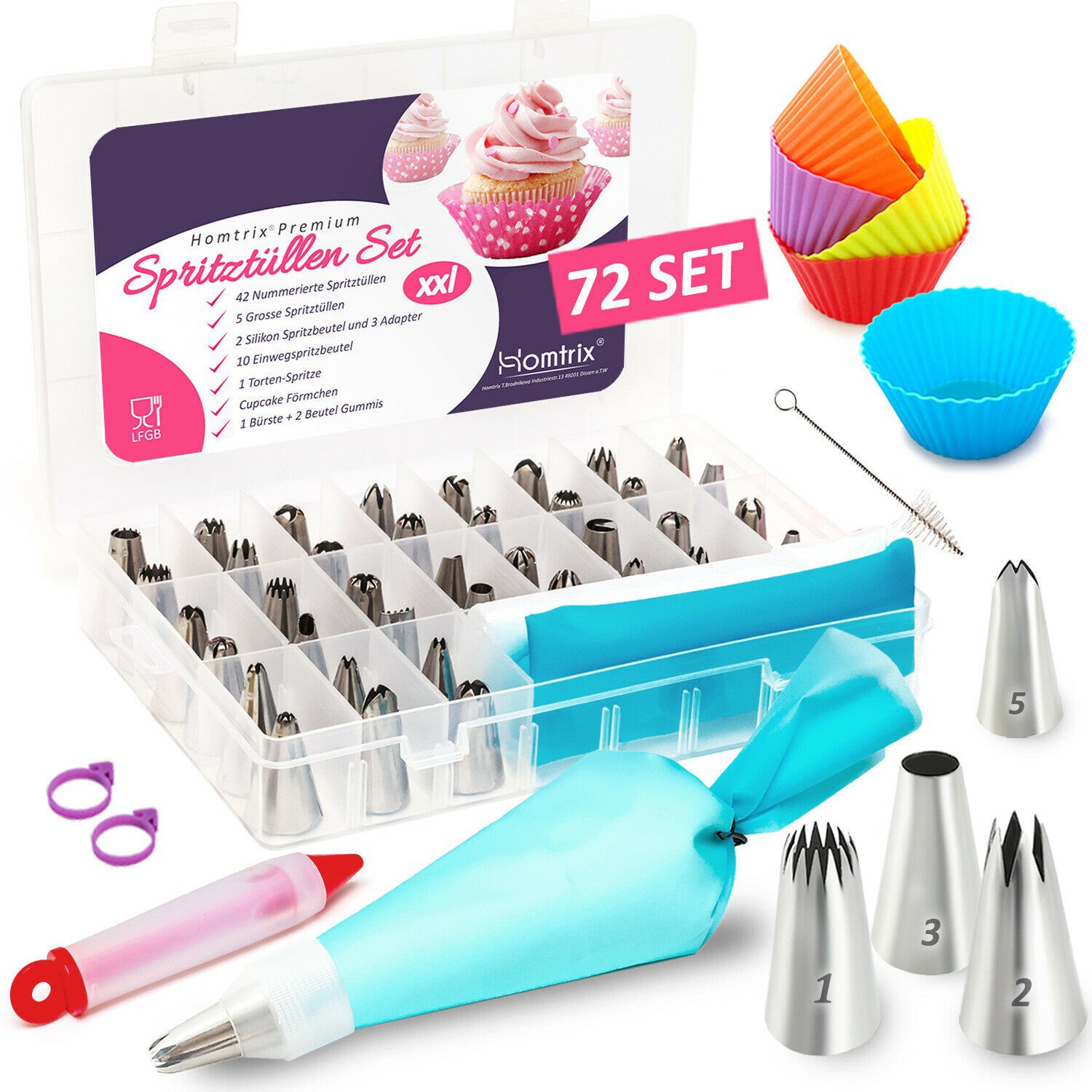 72/piece set of cake decorating kitchen  tools boxed baking tools
