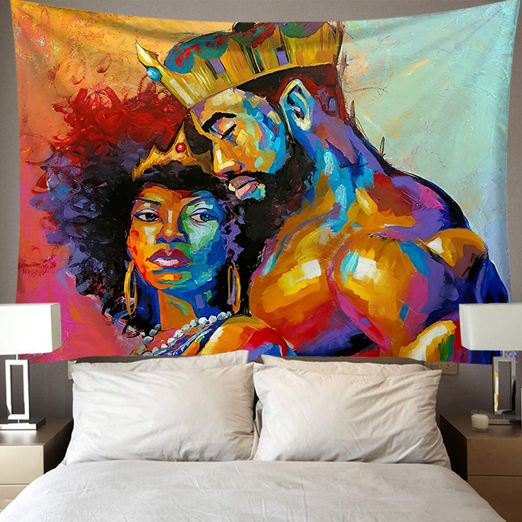 African woman background cloth background wall tapestries home decor murals tapestries beach towels
