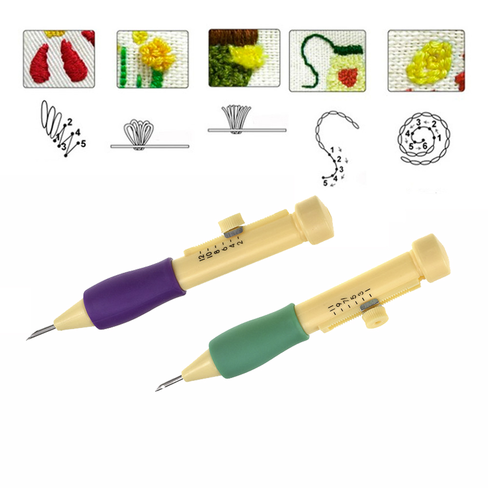 Magic Embroidery Needle Set 3 Needles 2 Threaders Sewing Craft Tools DIY Craft Knitting Sewing Tool