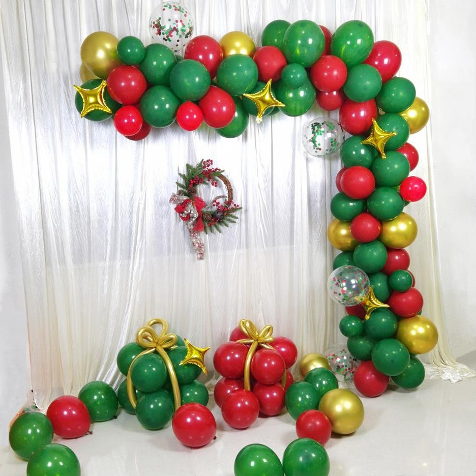 119pcs Christmas Balloon Set Merry Christmas Party Decorations