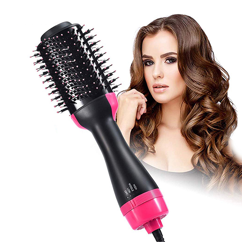 One Step Hair Dryer &amp; Volumizer Salon Hot Air Paddle Styling Hair Straightener Curler