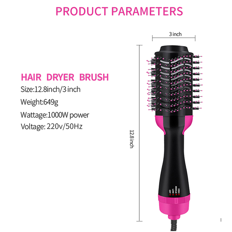 One Step Hair Dryer &amp; Volumizer Salon Hot Air Paddle Styling Hair Straightener Curler