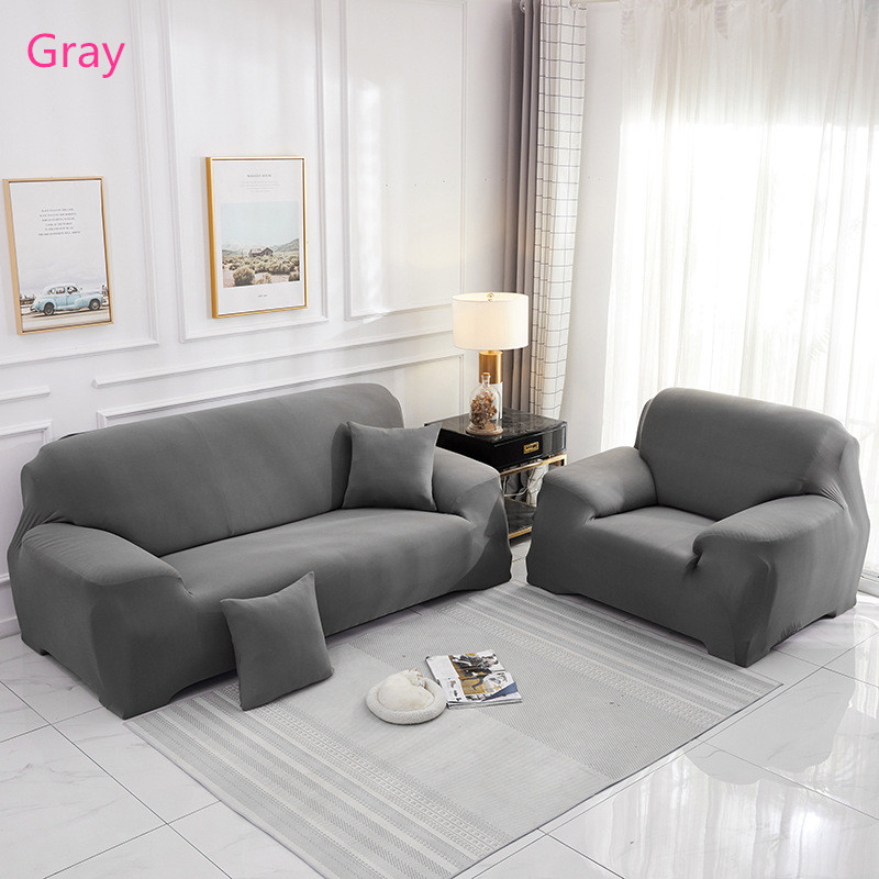 Solid color sofa covers for living room  couch cover stretch  L shape need buy 2piece