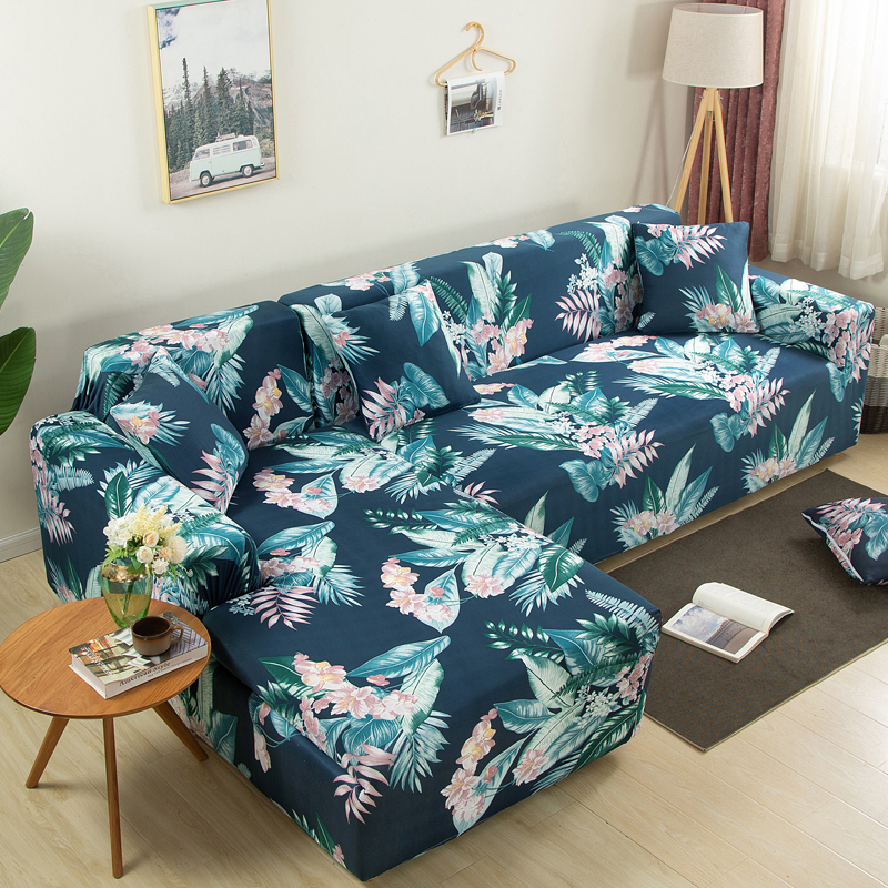 Square lattice printed L shape sofa covers for living room sofa protector  1-seat