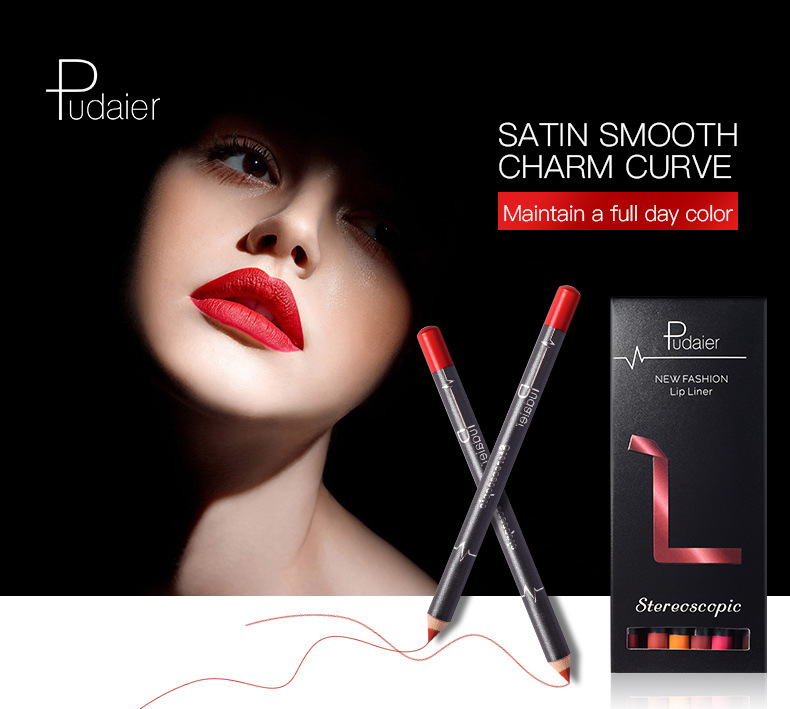 12 Colors Lip Liner Pencil Nude Matte Lipliner Moisturizing Waterproof Long Lasting Lipstick Liner