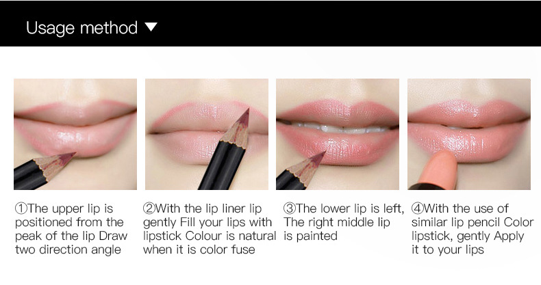 12 Colors Lip Liner Pencil Nude Matte Lipliner Moisturizing Waterproof Long Lasting Lipstick Liner