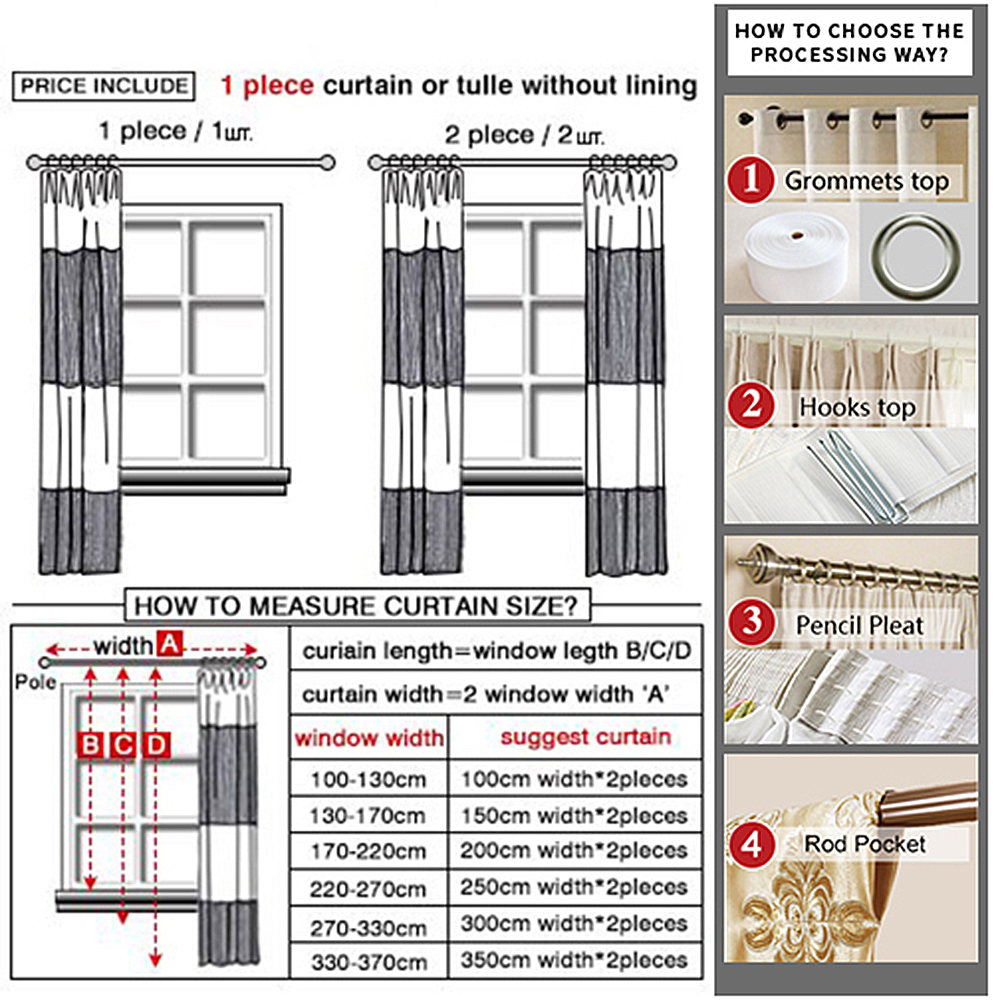 1Pcs  Blackout Curtains Window Blinds Finished Drapes Window Blackout Curtains Living room