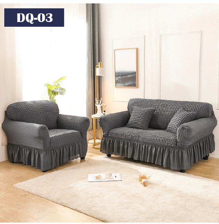 Solid Color Elastic Sofa Cover For Living Room Printed Plaid Stretch Sectional Slipcovers Sofa Couch Cover L shape 1-4-Seater
