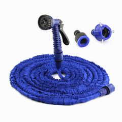 【Happy New Year 】125FT-150FT Garden Hose Expandable Magic Water Hose  Plastic Pipe With Spray Gun To Watering BLUE 125FT