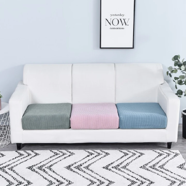 1pc Jacquard Sofa Seat Cushion Cover Chair Cover Stretch Washable Removable Slipcover 1/2/3/4 Seat Polar Fleece Sofa Protector