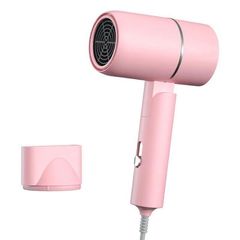 【New arrival】Folding Hairdryer Hot Air Anion Hair Care For Home MIni Travel Hair Dryer Blow Drier Portable Pink as picture Pink as picture