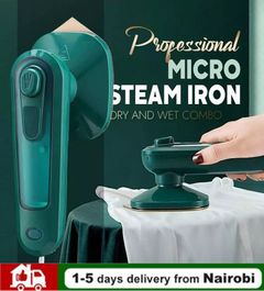 【New 】Professional Micro Steam Iron Handheld Household Portable Mini Ironing Machine Garment Steamer Home Travel Clothes Steamer Green