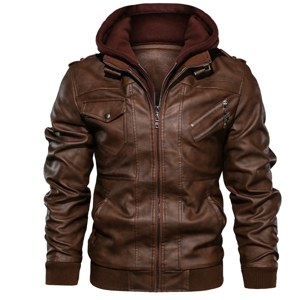 Shanpi new men&apos;s leather jacket autumn leisure motorcycle PU jacket motorcycle rider leather coat