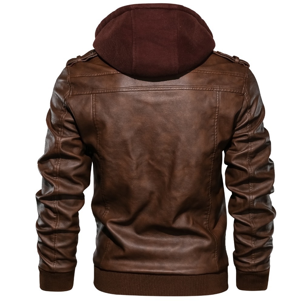 Shanpi new men&apos;s leather jacket autumn leisure motorcycle PU jacket motorcycle rider leather coat