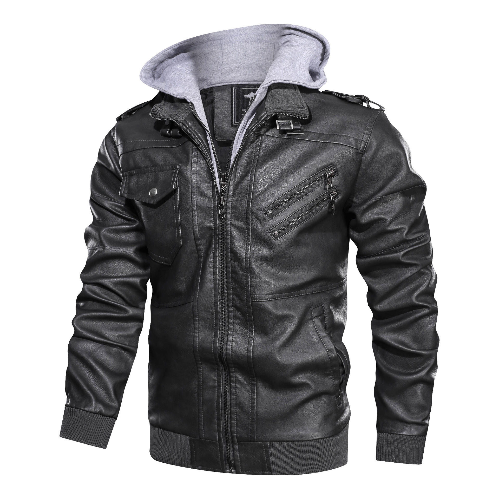 Shanpi new men&apos;s leather jacket autumn leisure motorcycle PU jacket motorcycle rider leather coat