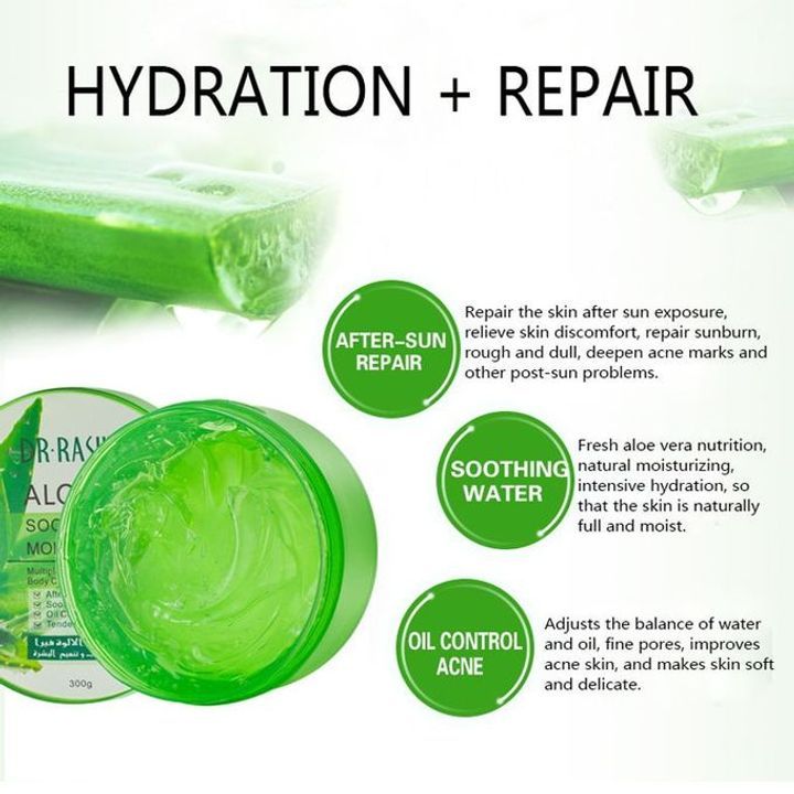 Aloe Vera Soothing &amp; Moisturizing Gel, Skin Repair clear