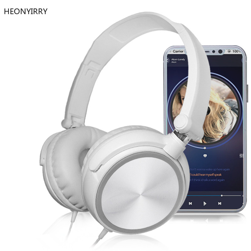 Wired Headphones With Microphone Over Ear Headsets Bass HiFi Sound Music Stereo Earphone For Sony