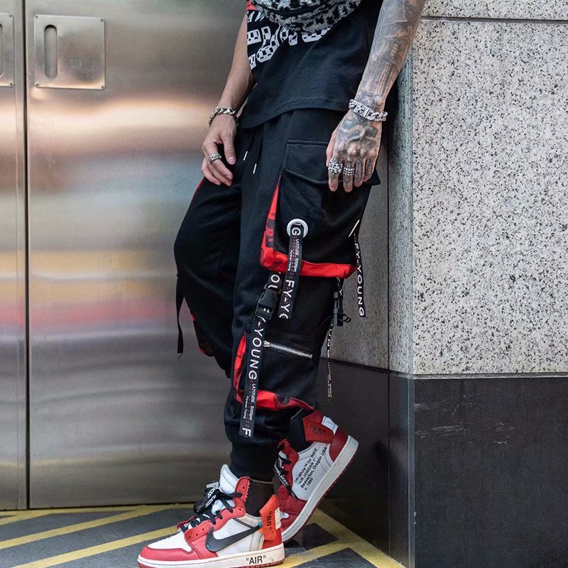 Men's personalized Street trend in spring Trousers