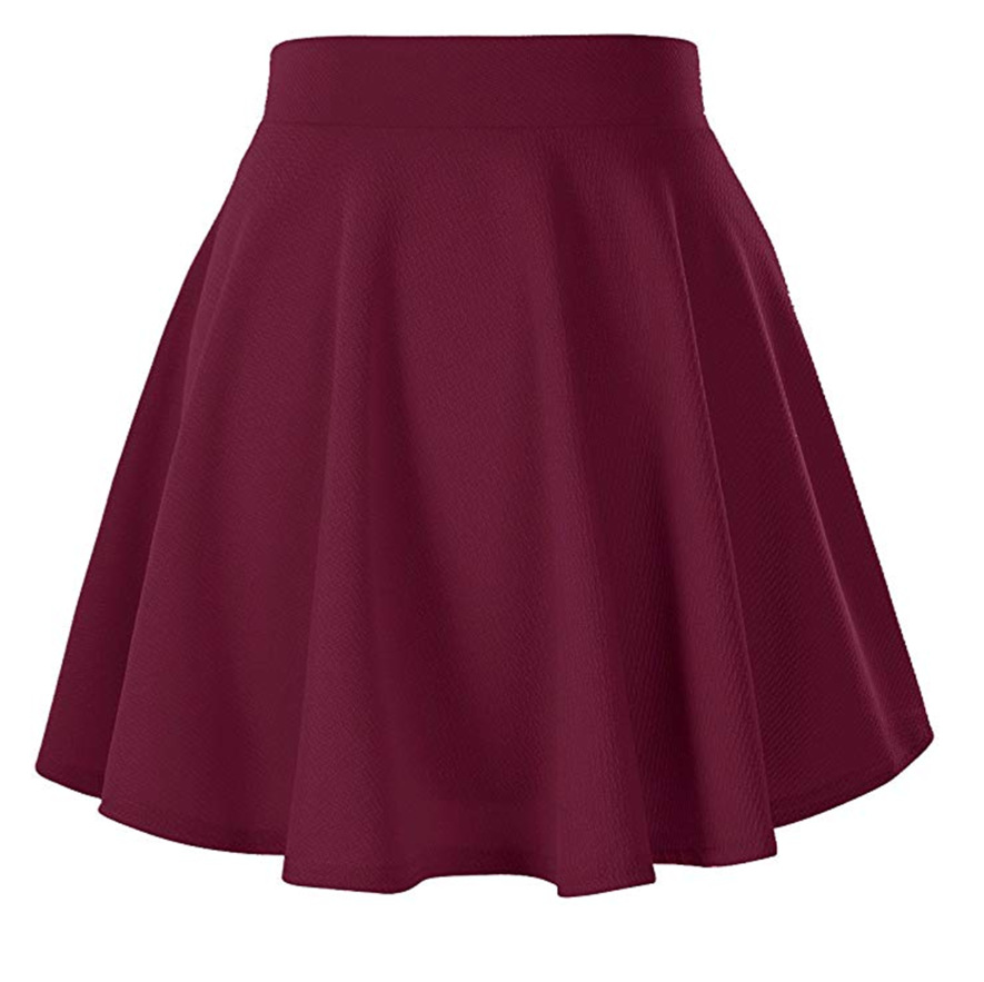 Women's Basic Versatile Stretchy Flared Casual Mini Skater  Skirts