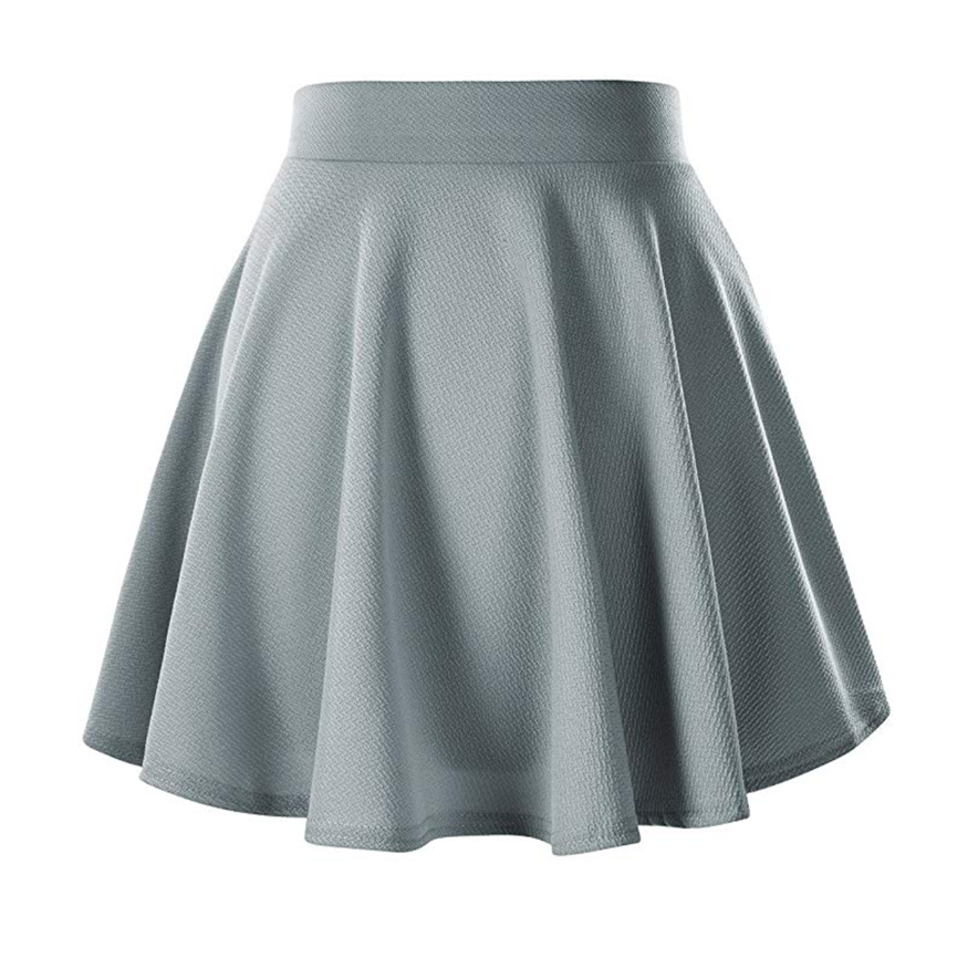 Women's Basic Versatile Stretchy Flared Casual Mini Skater  Skirts