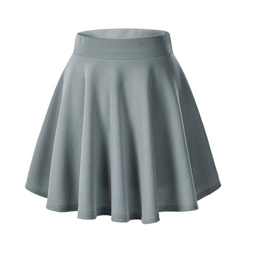 Women's Basic Versatile Stretchy Flared Casual Mini Skater  Skirts