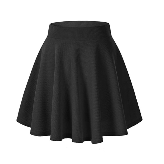Women's Basic Versatile Stretchy Flared Casual Mini Skater  Skirts