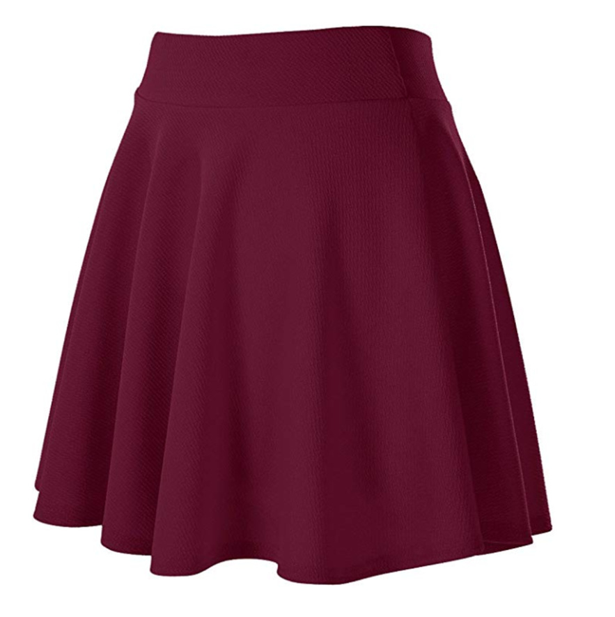 Women's Basic Versatile Stretchy Flared Casual Mini Skater  Skirts
