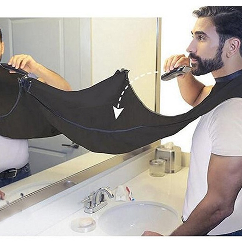 Waterproof Floral Cloth Man Beard Bathroom Black Beard Household Cleaning Tools &amp; Accessories