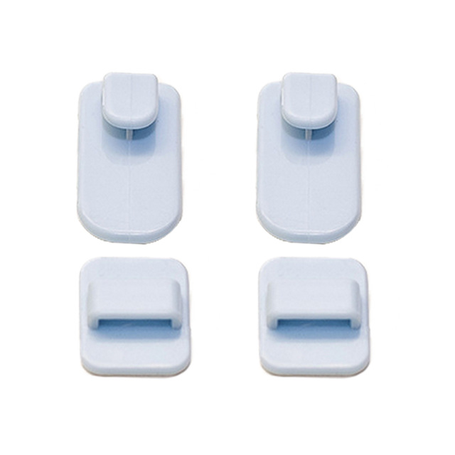 2Set(4Pcs) Self Adhesive Plastic Hooks Holder Remote Control Sticky Hook Hanger  Home Decor