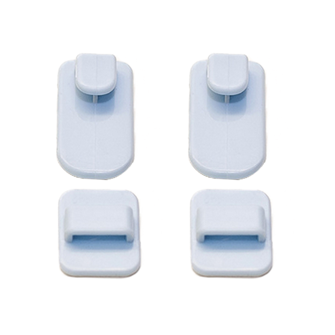 2Set(4Pcs) Self Adhesive Plastic Hooks Holder Remote Control Sticky Hook Hanger  Home Decor