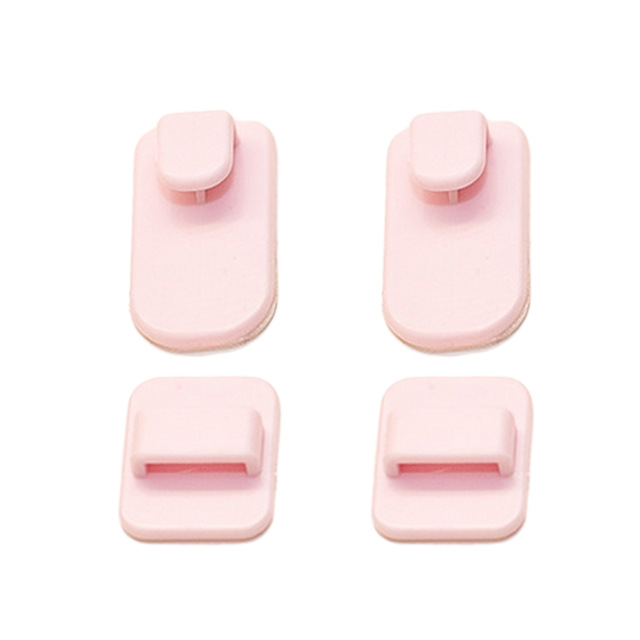 2Set(4Pcs) Self Adhesive Plastic Hooks Holder Remote Control Sticky Hook Hanger  Home Decor