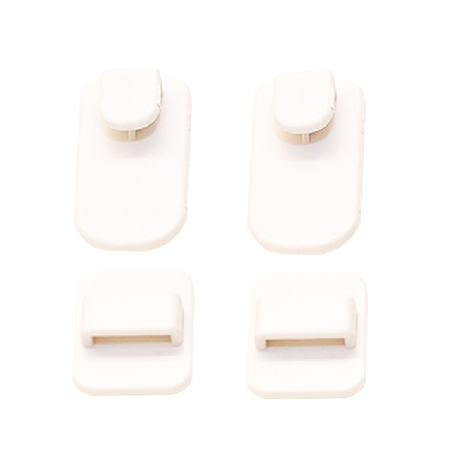 2Set(4Pcs) Self Adhesive Plastic Hooks Holder Remote Control Sticky Hook Hanger  Home Decor