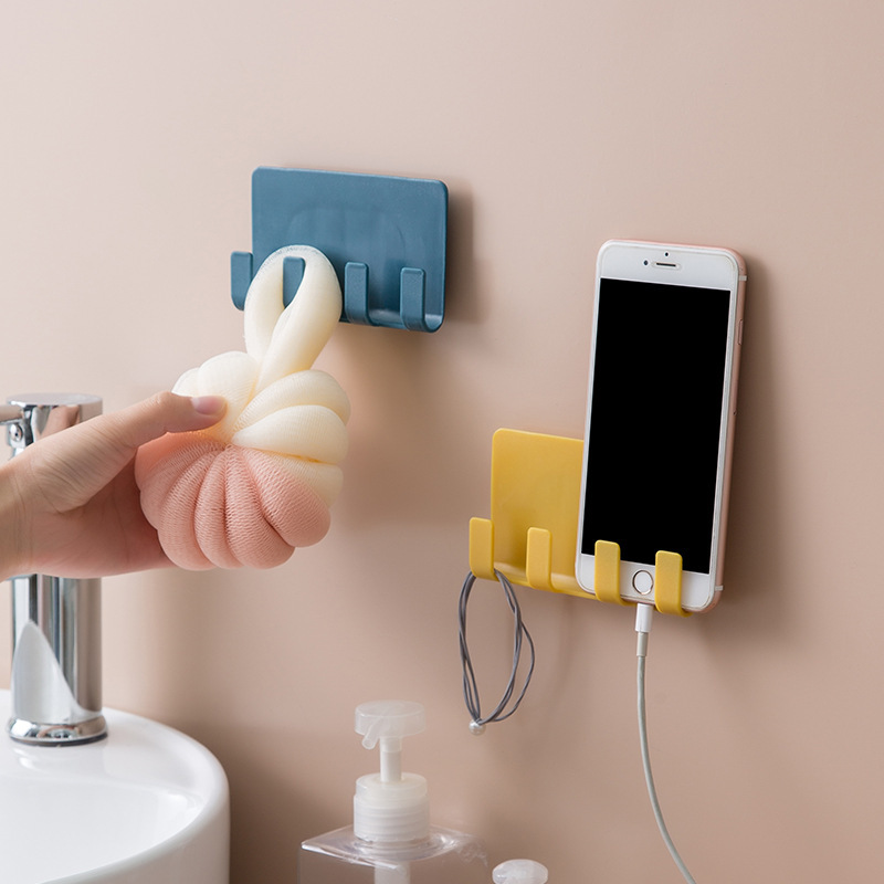Multifunction Phone Charging Holder Bracket Wall Mount Stand Adhesive Home Decor
