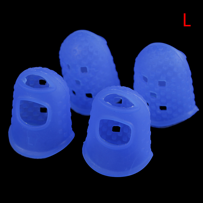 4Pcs/Set Silicone Finger Guards Guitar Fingertip Protectors For Ukulele Guitar TranspaGuitars