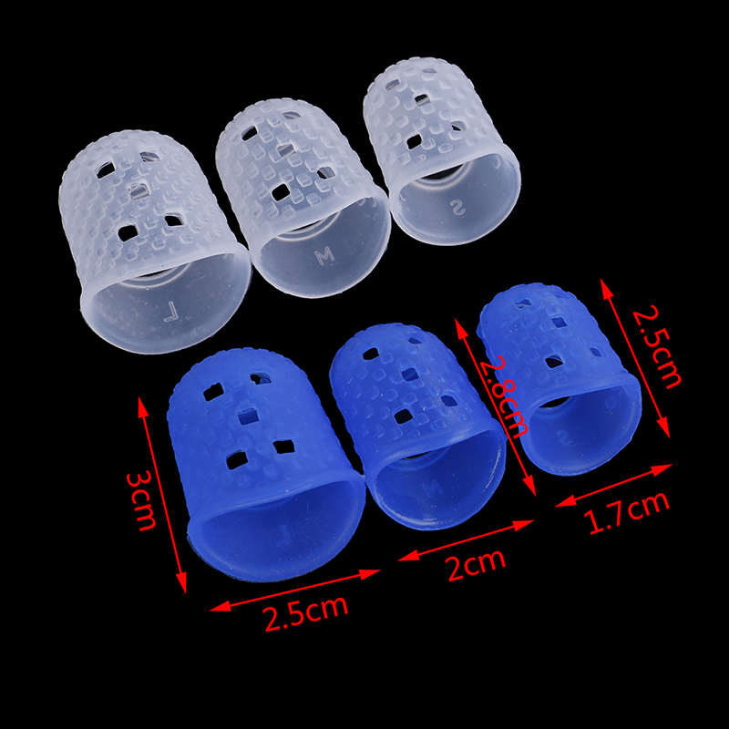 4Pcs/Set Silicone Finger Guards Guitar Fingertip Protectors For Ukulele Guitar TranspaGuitars