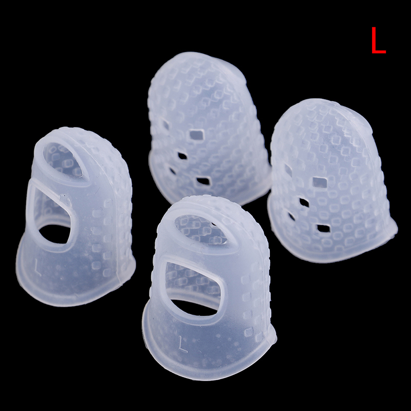 4Pcs/Set Silicone Finger Guards Guitar Fingertip Protectors For Ukulele Guitar TranspaGuitars